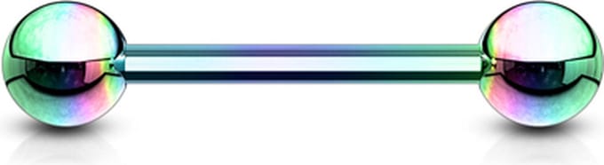 Piercing PVD basis 1.6x16 - regenboog - LMPiercings