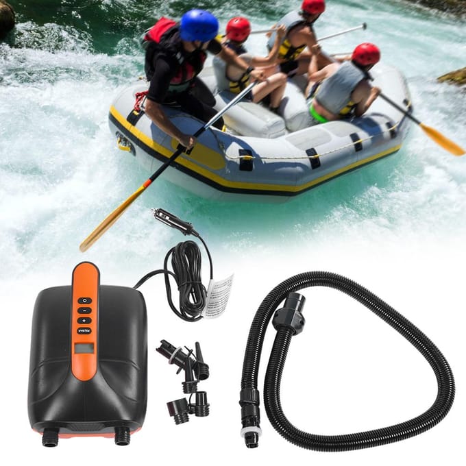 Pompe à air numérique portable haute pression 12 V pour SUP et paddle gray
