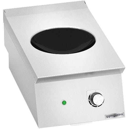 GGM Gastro Inductiewok - 3,5 kW - 1 kookzone - Ø300mm zilver