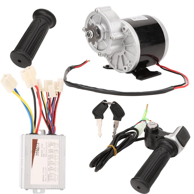 36V 350W EBike Borstelmotor Controller Vierkant Scherm Elektrische Hoeveelheid met Gashandvat black