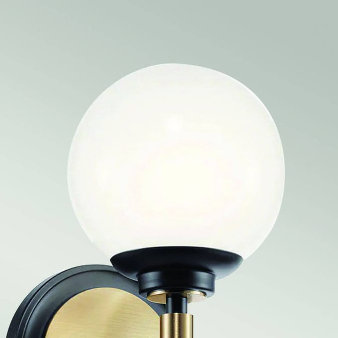 Kichler LED Wandlamp Benno | 1X E27 Max 3W | Black & Champagne Bronze