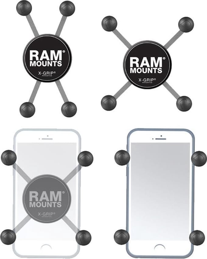 Universele X-grip voor smartphone RAM Mounts EZ-OF/OFF met B-kogel bevestiging
