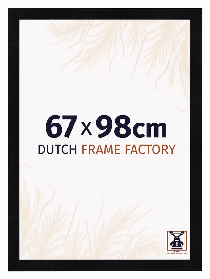 Fotolijst 67x98 cm - MDF - Zwart Hoogglans - Praag