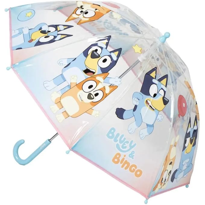 Cerdá Bluey Serie - Transparante Paraplu - Bingo en Bluey - 71 cm Diameter