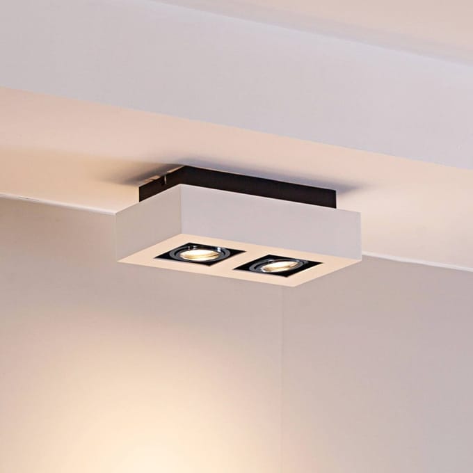 Arcchio - buitenspot - 2lichts - Aluminium - H: 8.5 cm - GU10 - wit