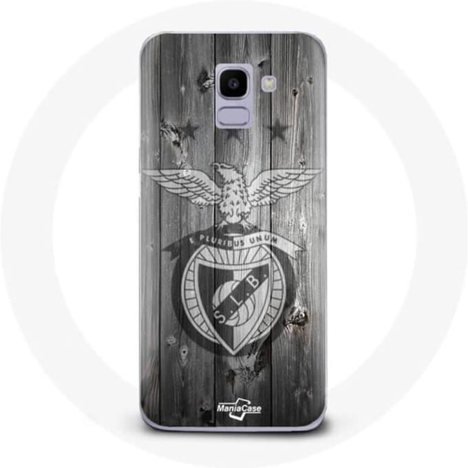 Coque maniacase pour Samsung Galaxy J6 2018 slb benfica fond gris