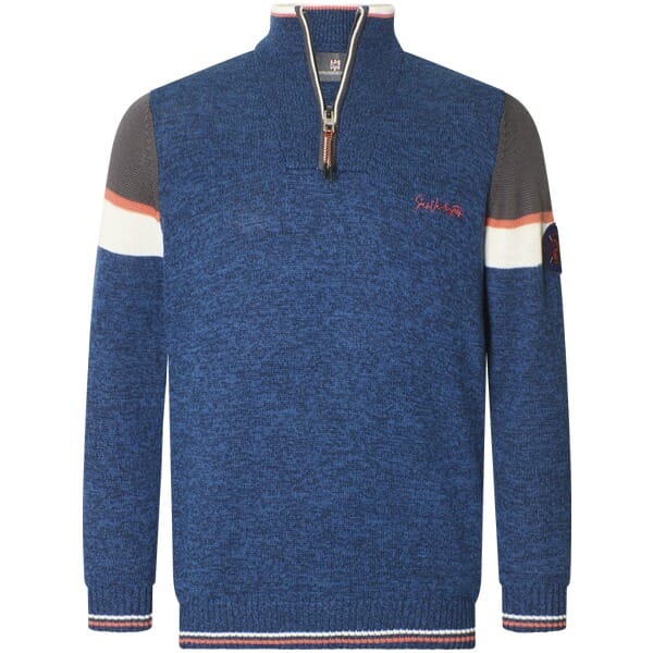 Jan Vanderstorm herren Trui - 68/70 - donkerblauw - Plus Size