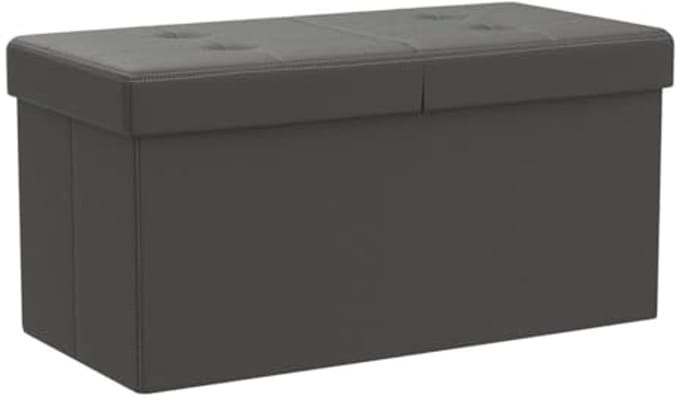 Ruimtebesparende Zitbank met Klapdeksel in Kunstleer - 76x38x38 cm