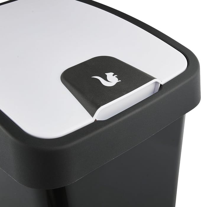 RFWR® Premium Afvalbak met Klepdeksel - 60 L - Soft-Touch - Grafietgrijs