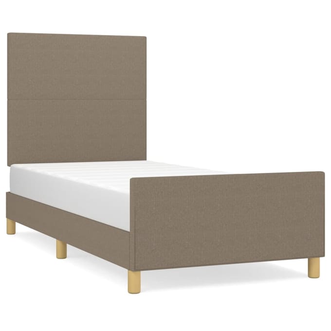 vidaXL - Bedframe - zonder - matras - 80x200 - cm - stof - taupe