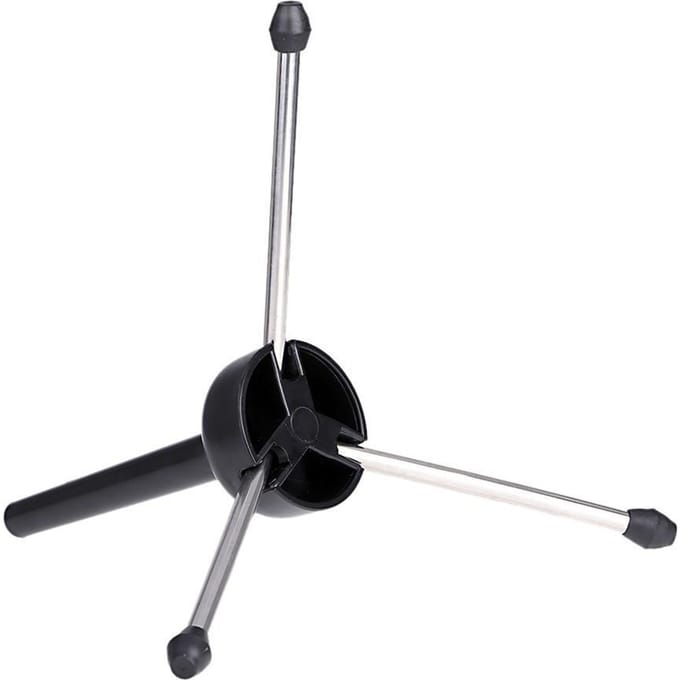 Statiefhouder standaard draagbaar opvouwbaar voor hobo fluit klarinet sax blaasinstrument black