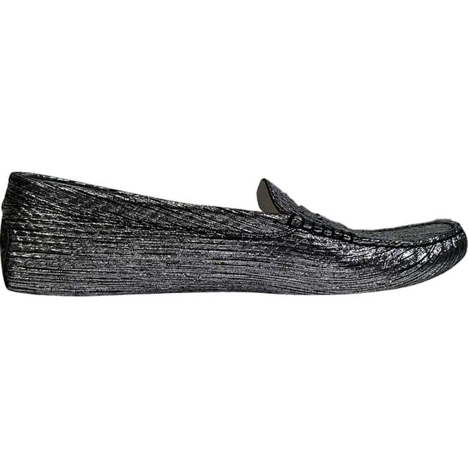 Tod's Metallic Accent Instapschoenen in Zilveren Leer