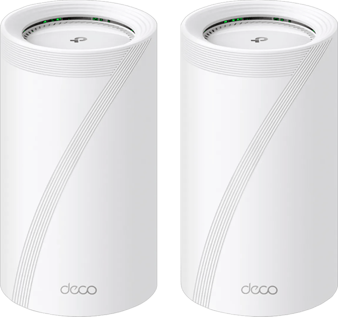 TP-Link Deco BE85 BE19000 Tri-Band Whole Home Mesh (2-Pack) - Mesh router 802.11a/b/g/n/ac/ax/be (Wi-Fi 7)