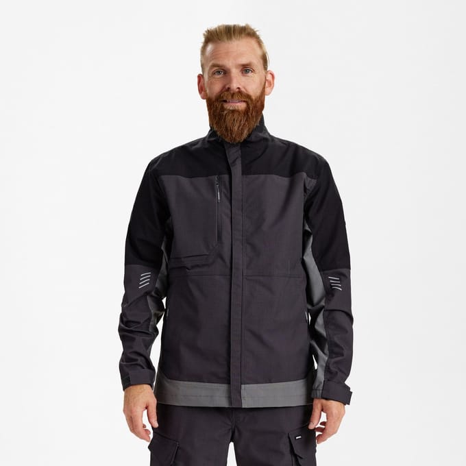 Engel Entire werkjack met 2-weg stretch 1329-144 - Anthracite Grey / Black - S
