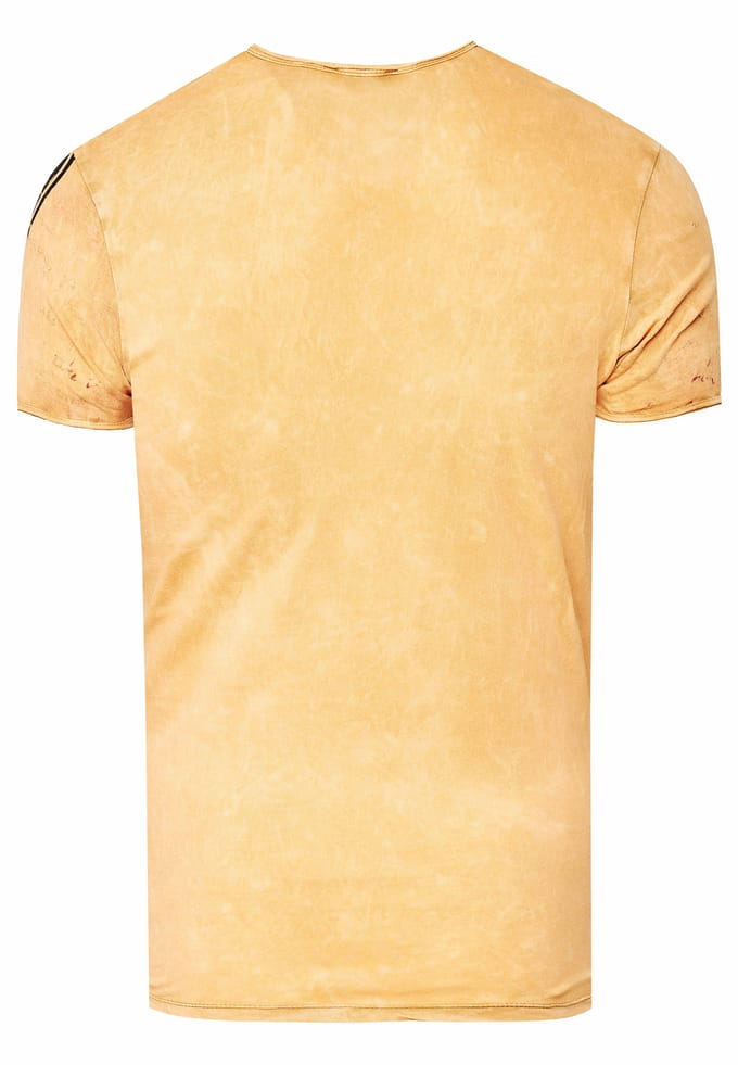gewassen T-shirt met adelaarprint