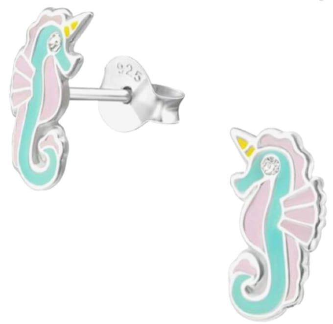 Joy|S - Zilveren zeepaardje oorbellen - 5 x 10 mm
