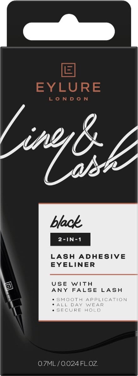 Eylure Accessoire Line & Lash 2-in-1 Lash Adhesive Eyeliner Black 1Stuks