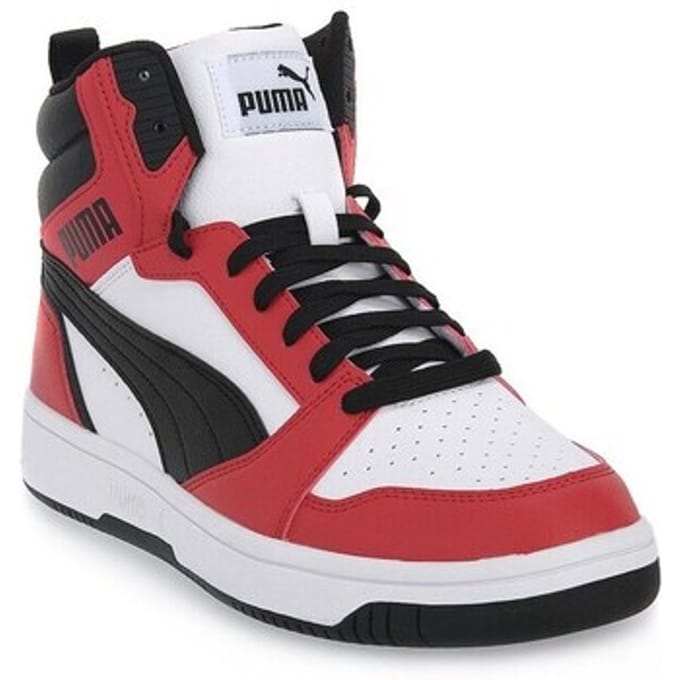 PUMA Rebound v6 Unisex Sneakers - PUMA White-PUMA Black-For All Time Red