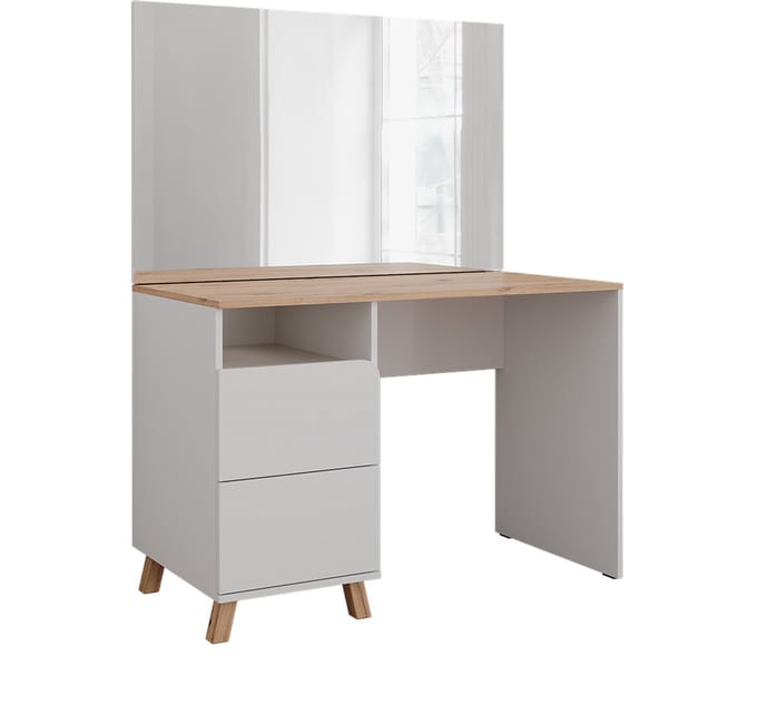 Vicco Karen Kaptafel – 110 cm met spiegel Wit/Kunstnijverheid