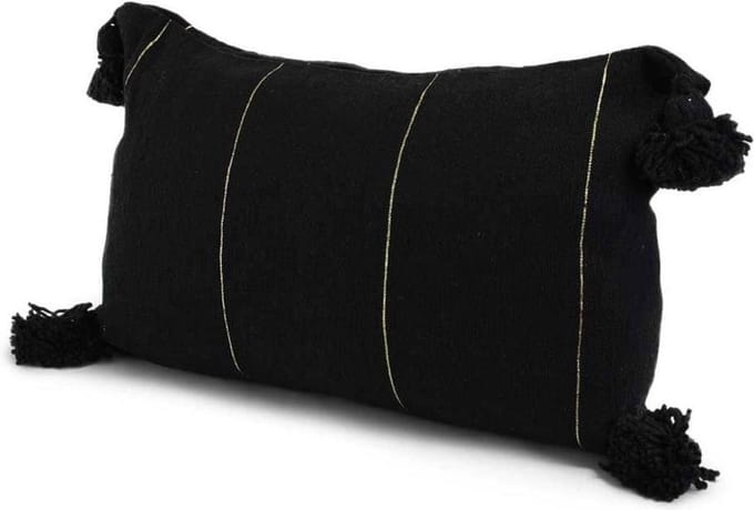 Safaary - Marokkaanse Pom-Pom Zwart met Zilver