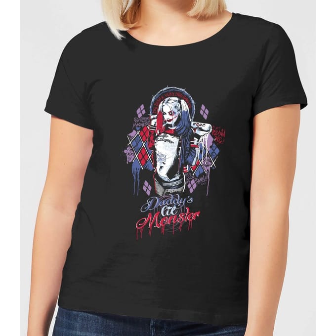 DC Comics Suicide Squad Daddy's Lil Monster Dames T-shirt - Zwart - M
