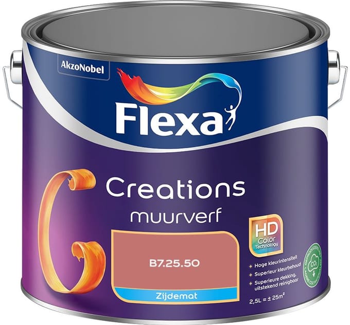 Flexa - Creations Muurverf Zijdemat - B7.25.50 - Mengverf - 2,5 L