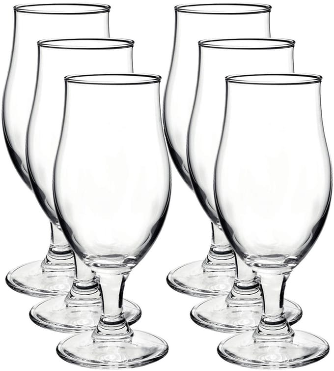 Bormioli Rocco Bierglazen Executive - 12x stuks - tulpglazen - 375 ml - transparant - bierglas