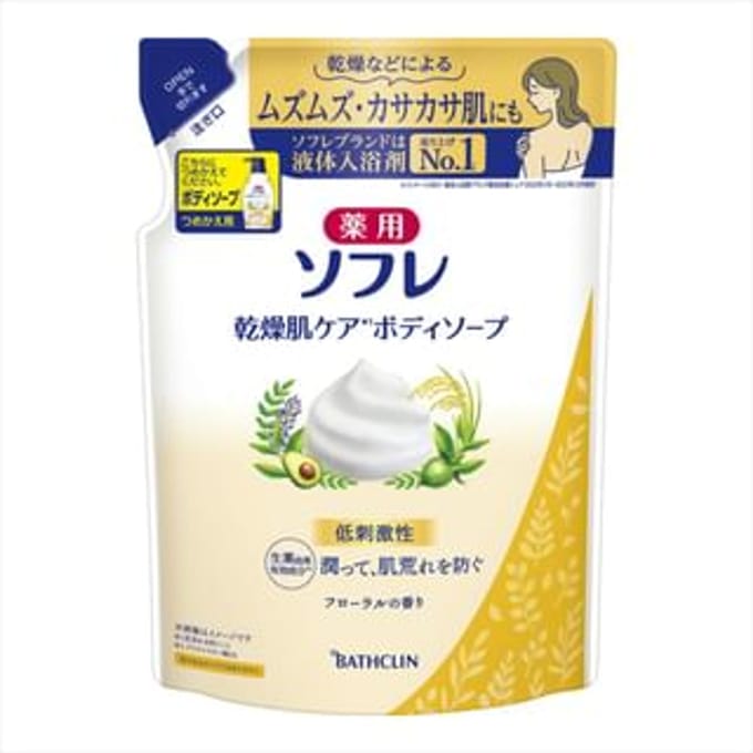 BATHCLIN - Medicated Sofre Dry Skin Care Body Soap 400ml Refill