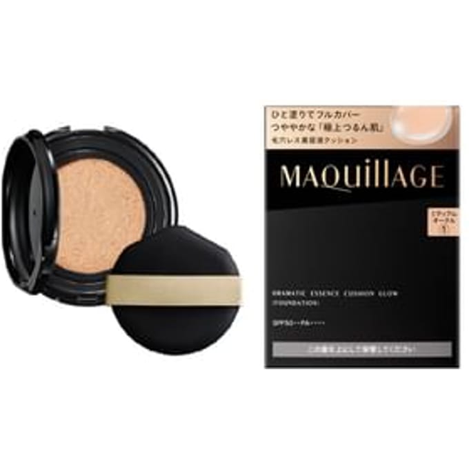 Shiseido - Maquillage Dramatic Essence Cushion Glow SPF 50+ PA++++ 1 Medium Ochre - 13g Refill