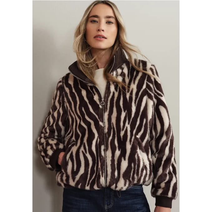 Nep bont zebra blouson
