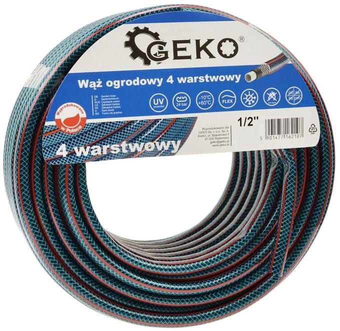GEKO Tuinslang - 4-laags - UV-bestendig - 30 Meter - Algenresistent