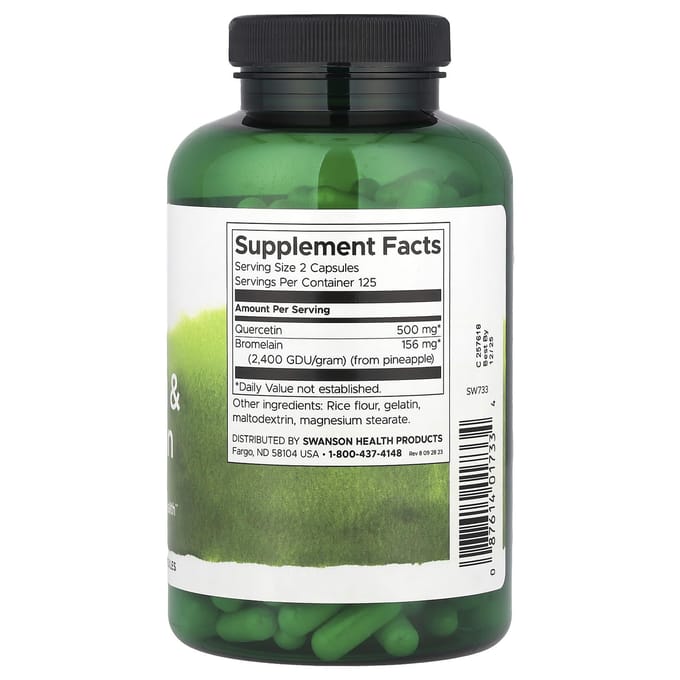 Quercetine & Bromelaïne, Ademhalingsgezondheid, 250 capsules