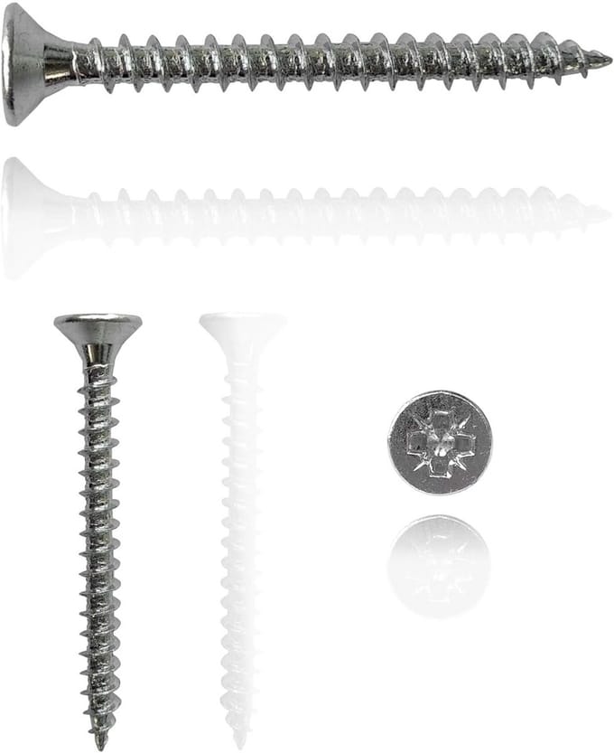 Houtschroeven Verzinkt Zink 4x40mm - Doos 100 Stuks