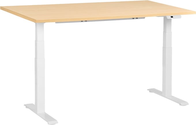 DESTINES - Elektr bureau - Wit/Lichtbruin - 160 x 72 cm - Vezelplaat
