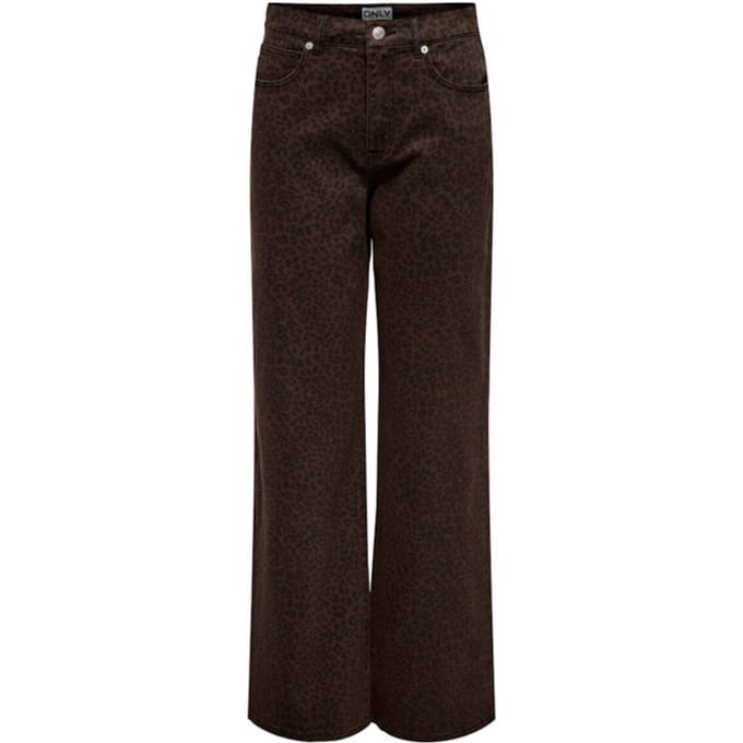 High waist wijdte broek van katoenmix model 'MADISON'