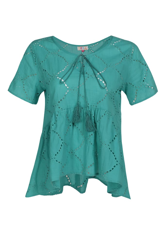 IZIA Blouse Dames turkoois