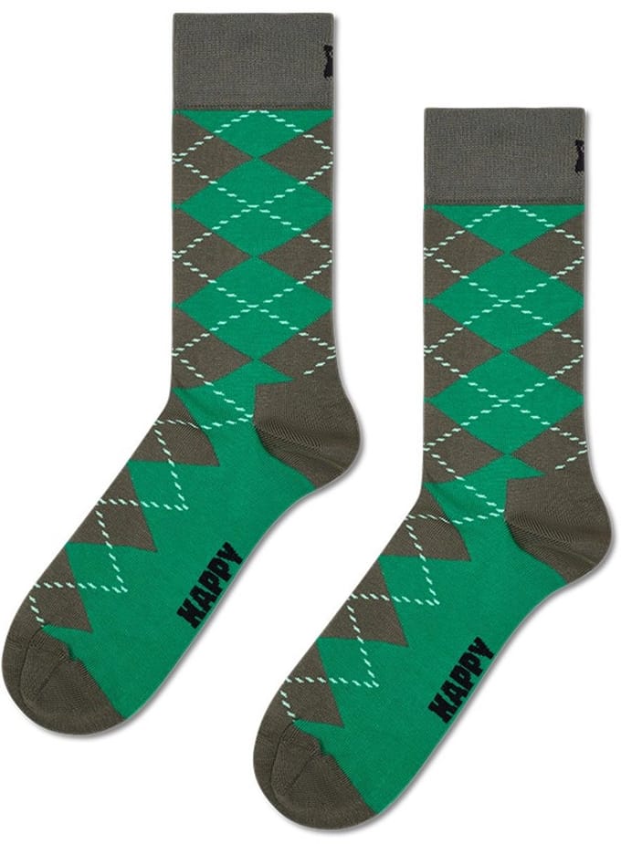 Happy Socks unisex sokken argyle groen