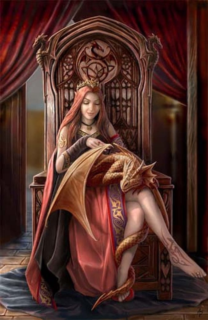 Anne Stokes wenskaart Friends Forever