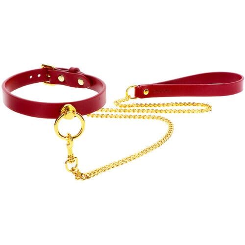 TABOOM Bondage in Luxury - Halsband met O-Ring en Riem