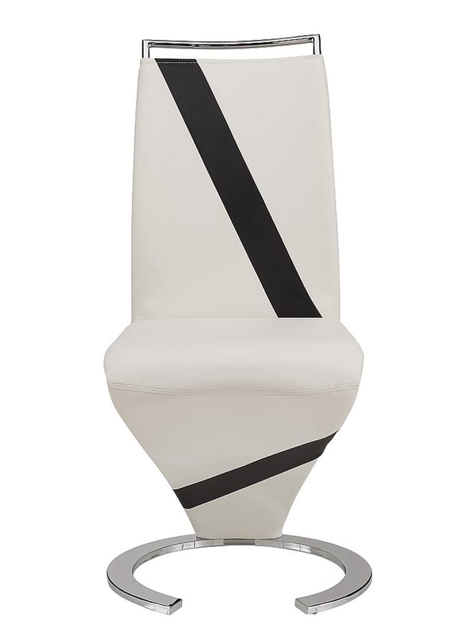 Vente-unique Set van 2 stoelen van kunstleer TWIZY - zwart & wit