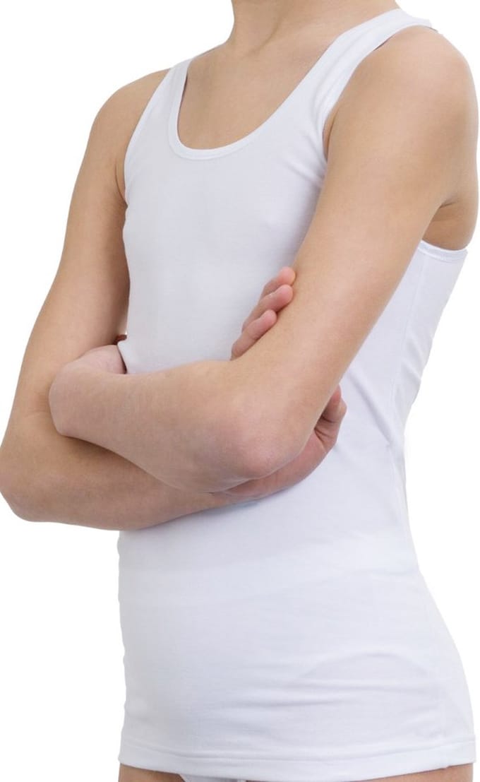 Beeren Bodywear Meisjes Hemd 2-PACK CO/EA - Wit - Maat 92/98