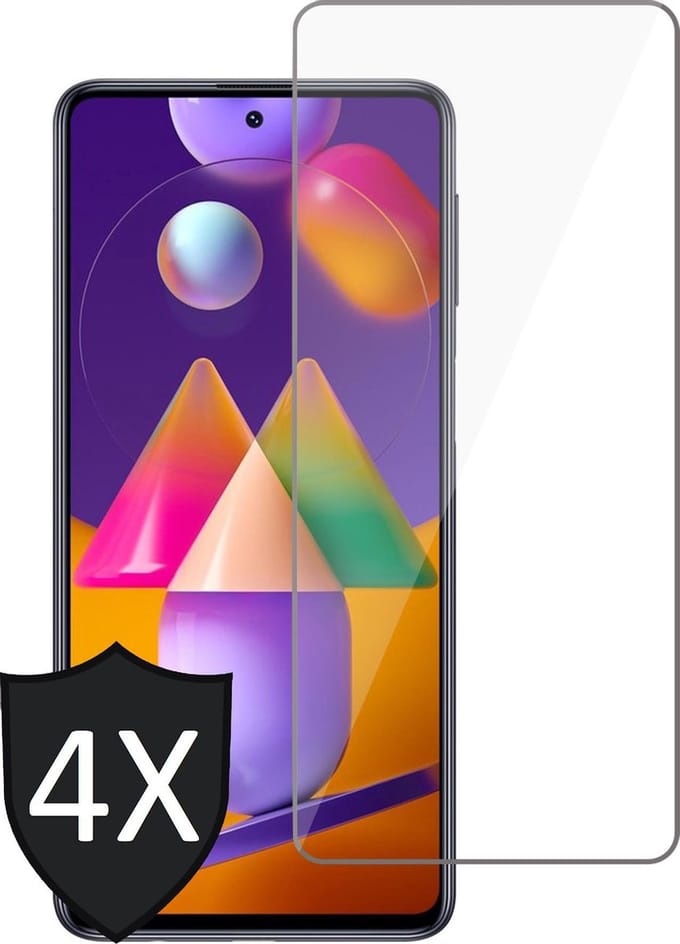 Screenprotector geschikt voor Samsung M31s - 4x Glas Screen Protector
