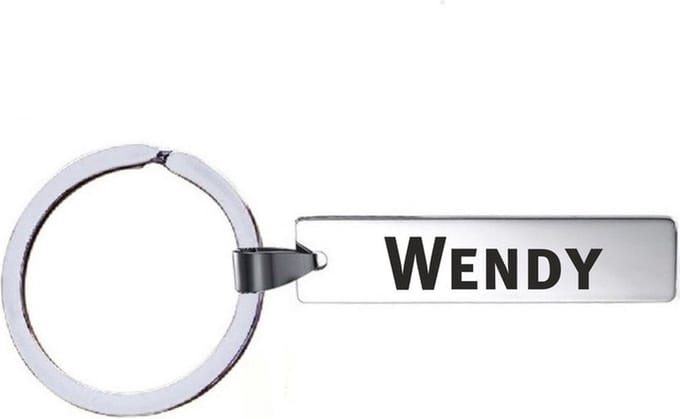 Sleutelhanger Met Naam - Wendy - RVS