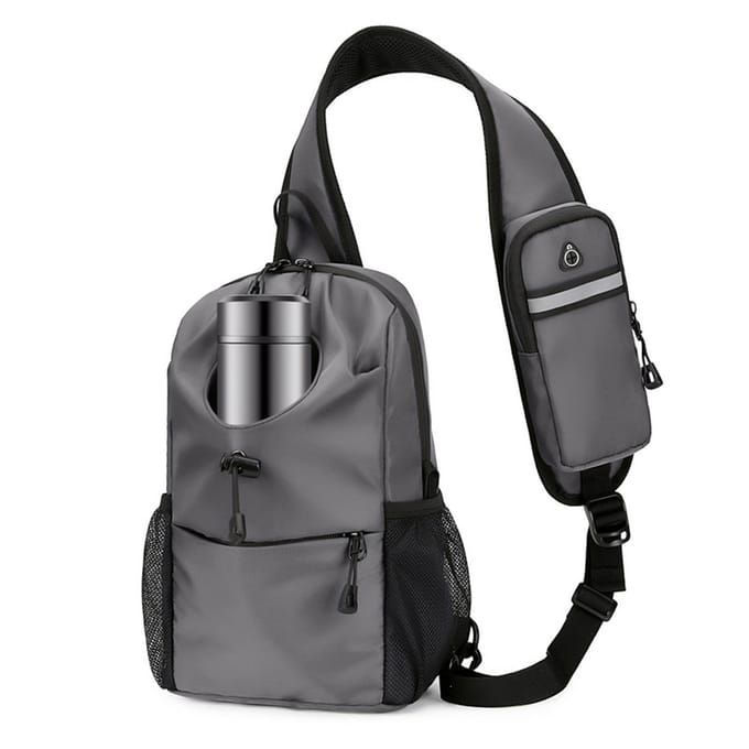 Crossbody Rugzak met Meerdere Vakken Waterdichte Cross Body Borsttas Lichtgewicht Dagrugzak