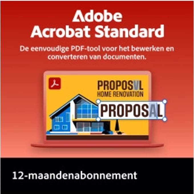 Adobe Acrobat Standard Multi-Language | 1 Gebruiker | 1 Jaar