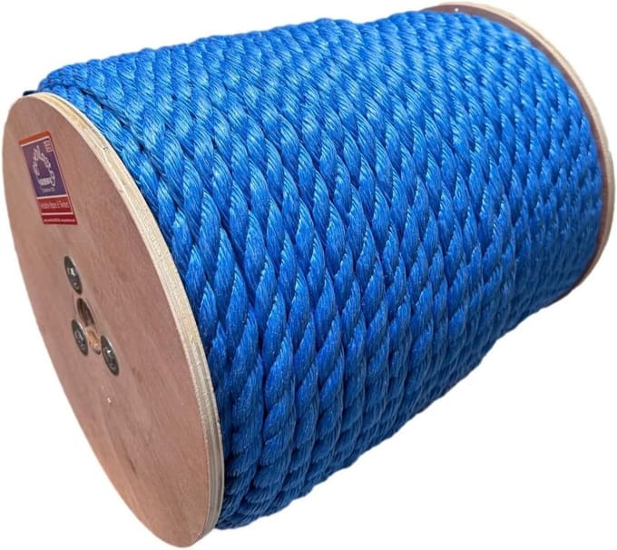 100 Meter Blauw Polypropyleen Touw In Reel - Diverse Dikte's