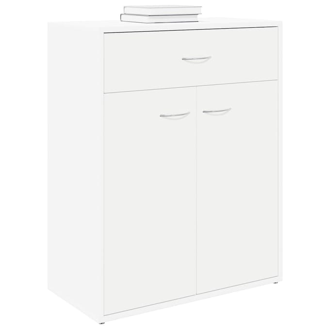 vidaXL - Dressoir - 60x30x75 - cm - bewerkt - hout - wit