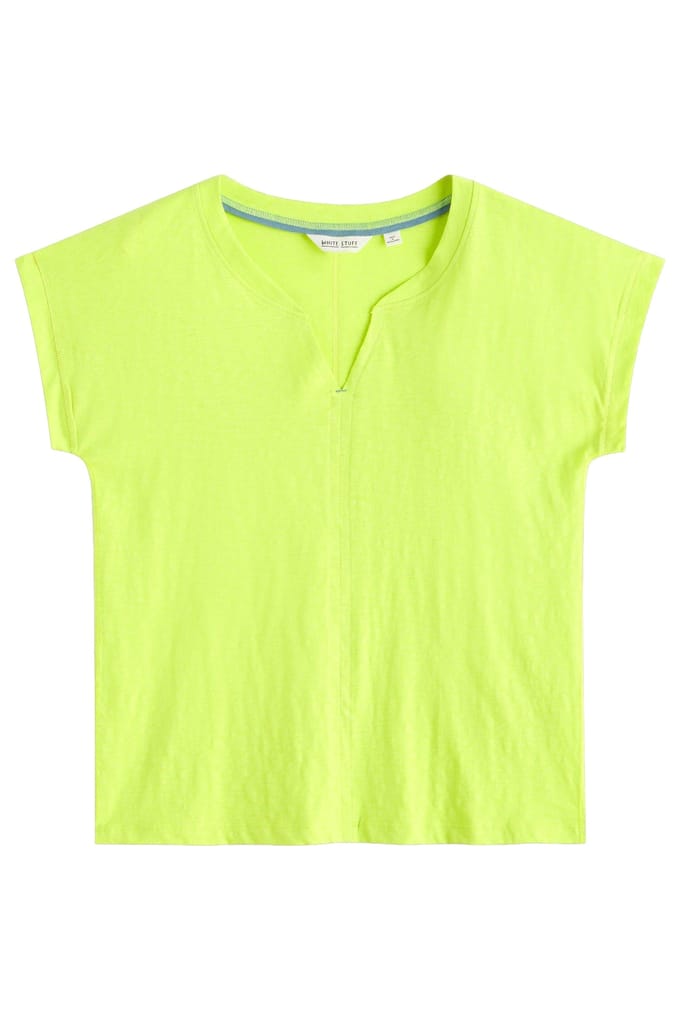 White Stuff Nelly Notch Neck Tee Bright Yellow Größe: 10 | Hemden Outlet | Damen | Gelb