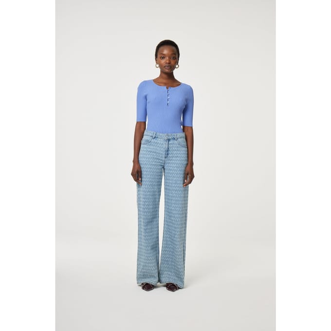 Fabienne Chapot Alida Pullover French Blue Maat: M | Sweaters Outlet | Dames | Blauw