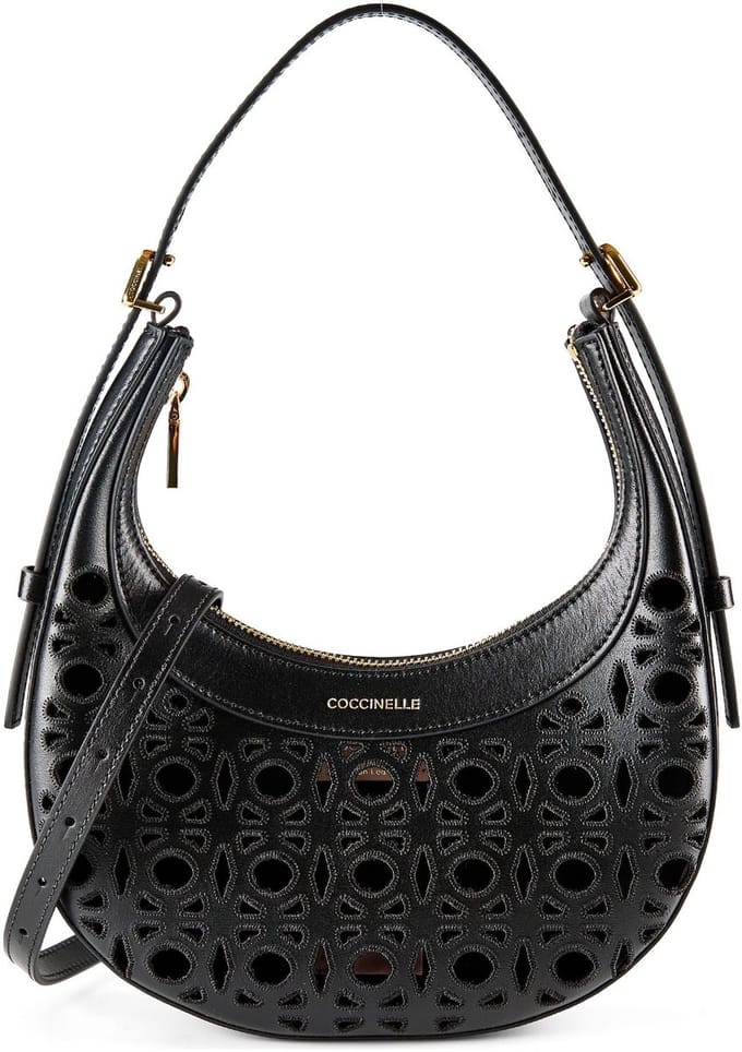 Coccinelle Whisper Schoudertas Leder 23 cm - Dames - noir